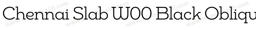 Chennai Slab W00 Black Oblique字体转换